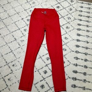 Red leopard scrunchy what leggings